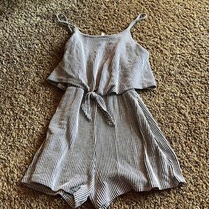 Stripped blue jumper from Marshall’s.